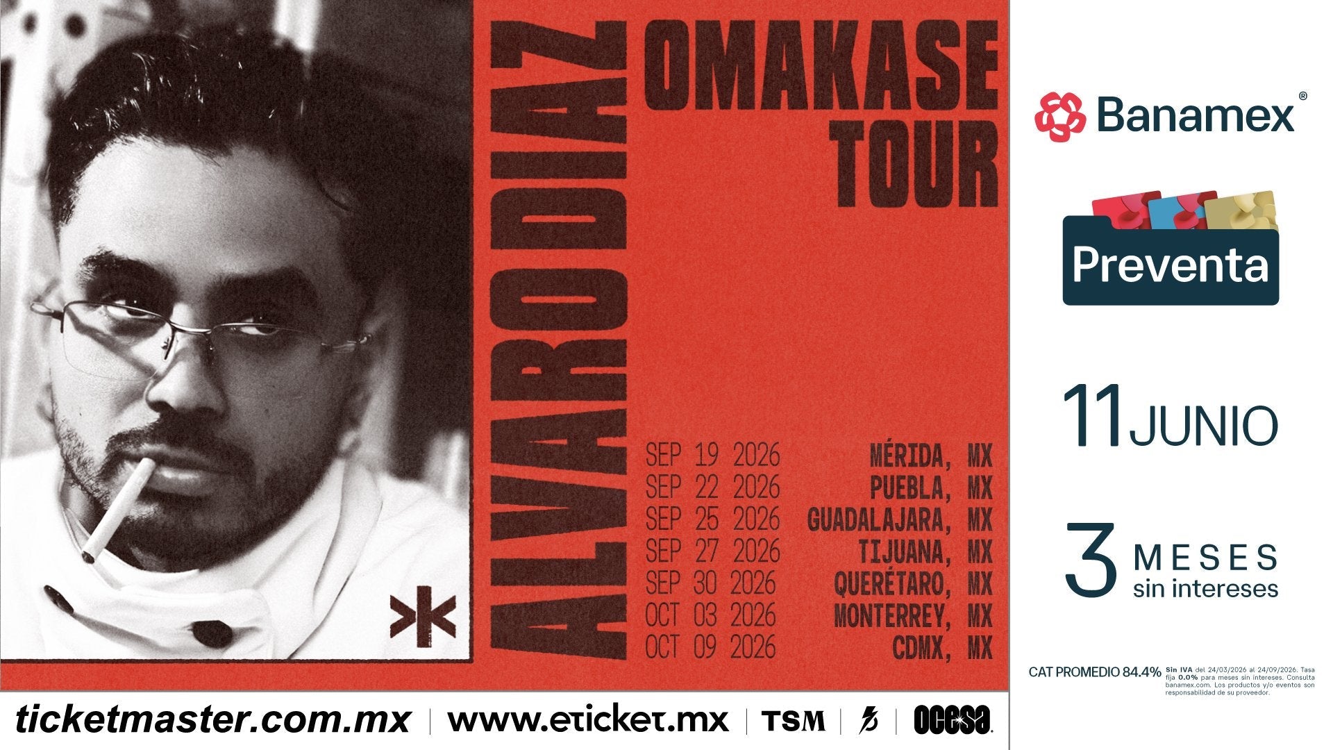 ÁLVARO DÍAZ ANUNCIA SU OMAKASE TOUR POR 33 CIUDADES EN LATINOAMÉRICA Y EE. UU. TRAS EL ENORME ÉXITO DE SU ÁLBUM ACLAMADO POR LA CRÍTICA